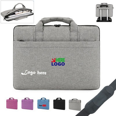 Polyester Laptop Sleeve W/ Carry Handle & Shoulder Strap