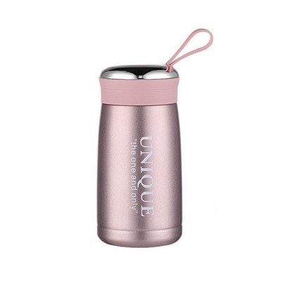 8.7oz/257ML 304 Stainless Steel Mini Insulated Water Bottle With Screw-on Lid Portable Vaccum Mug