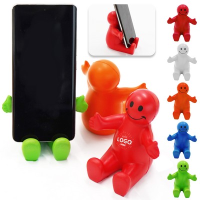 4" Stress Reliever Smiley Face Phone Holder