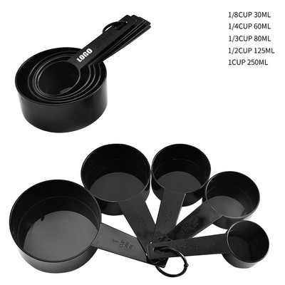 5 in 1 Plastic Measuring Cup Set with Volume Marks