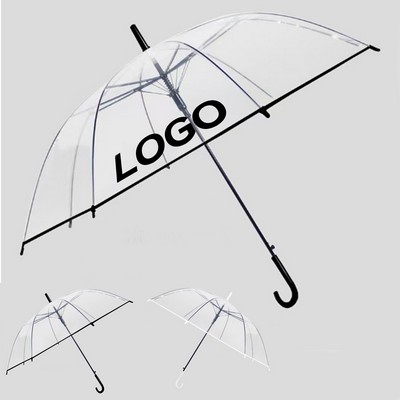 Transparent Long Handled Umbrella