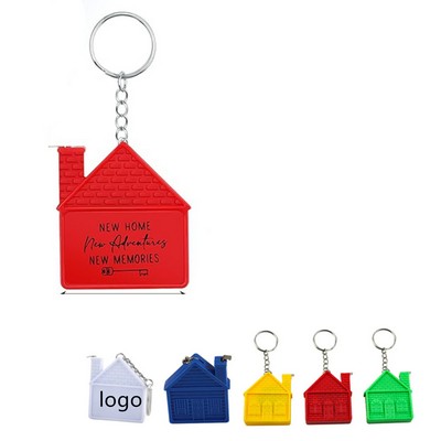 House Shaped Tape Measure KeyChain