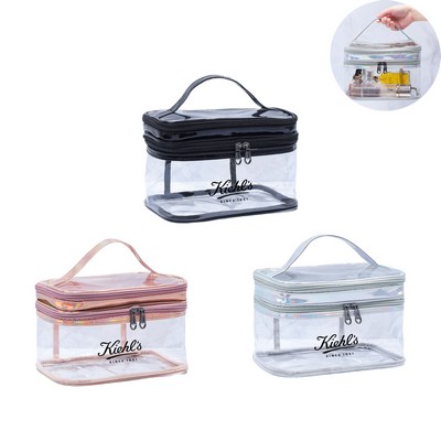 Dual Layer Clear Travel Toiletry Bag