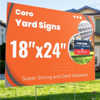 18"x24" Coroplast Yard Signs - Single Sided