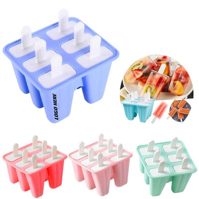 Silicone Ice Pop Mold For 6 Pieces