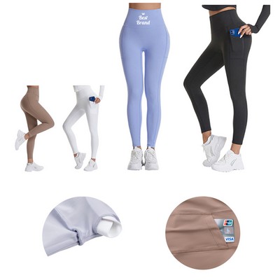 Stylish High Waist Yoga Pants with Practical Pockets