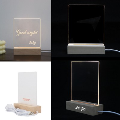 LED Night Light Note Board