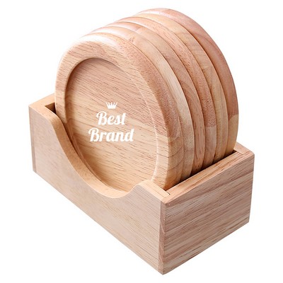 6 - Piece Wood Coaster Set