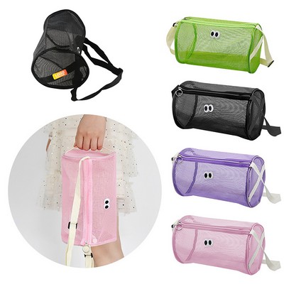 Mesh Breathable Cosmetic Crossbody Beach Bag