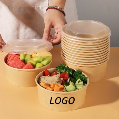 Disposable 34 OZ Kraft Paper Bowl