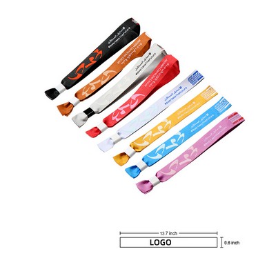 Sublimated Cloth Event Wristband w/ Locking Bead