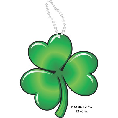 Shamrock Promotional Line Key Chain w/ Black Back (12 Square Inch)