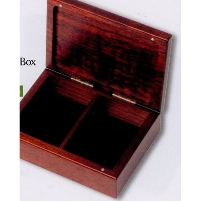 Rosewood Finish Dual Compartment Box