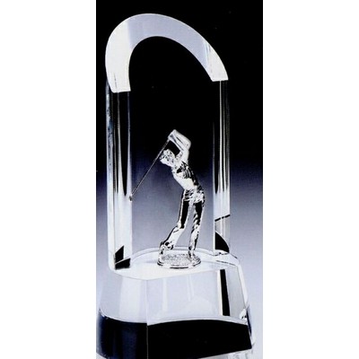 Small Crystal Half Moon Golfer Award