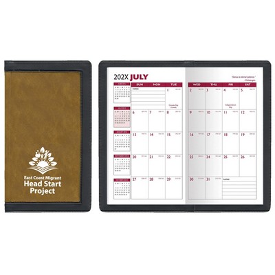 2 Tone Vinyl Cover Academic Planner w/ 2 Color Insert