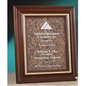 Custom Genuine Red Granite Executive Plaque (7"x9")