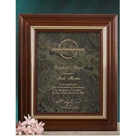 Custom Genuine Granite Executive Plaque (9"x12")