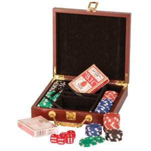 Rosewood Finish Executive Poker Set