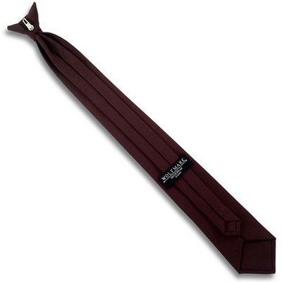 20" Maroon Polyester Poplin Clip-On Tie