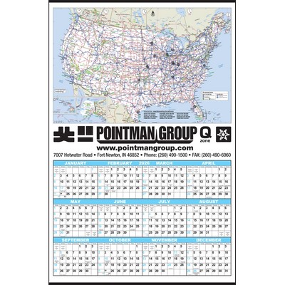 Year-In-View® Large U.S. Maps Calendar