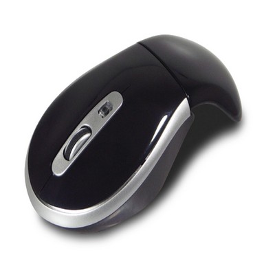 Black Flip Wireless Optical Mouse