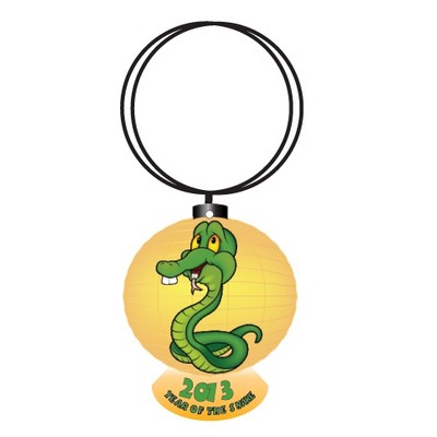 Year of The Snake Executive Key Chain w/Mirrored Back (3 Square Inch)