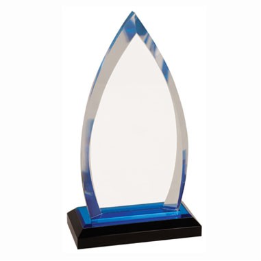 Blue Oval Impress Acrylic Award (7")