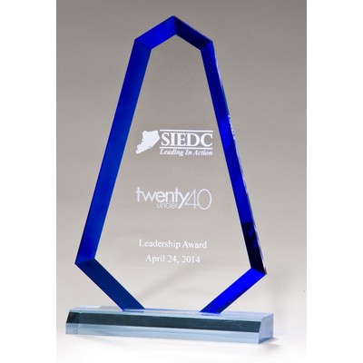 Flame Series Acrylic Award w/ Blue Accented Bevel (6 1/2"x9 3/4")