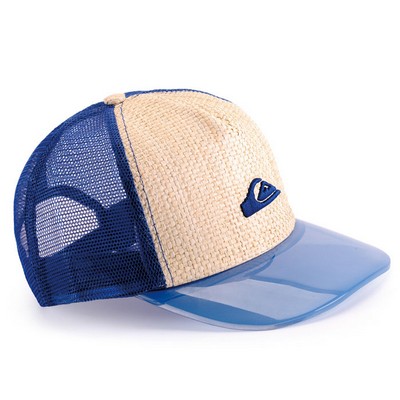 Natural Straw w/Transparent Visor Cap