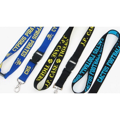 5/8" Woven Lanyard w/Metal Crimp