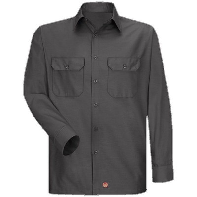 Red Kap™ Men's Long Sleeve Solid RipStop Shirt - Charcoal Gray