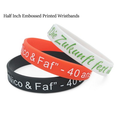 Custom Embossed Printed Silicone Wristband