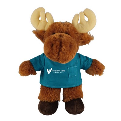 Soft Plush Stuffed Moose in scrub shirt