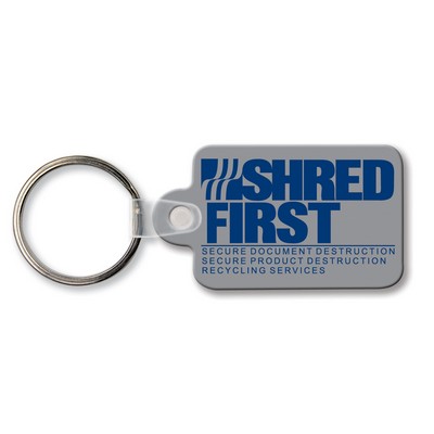 Small Rectangle Key Tag w/Round Corners & Tab