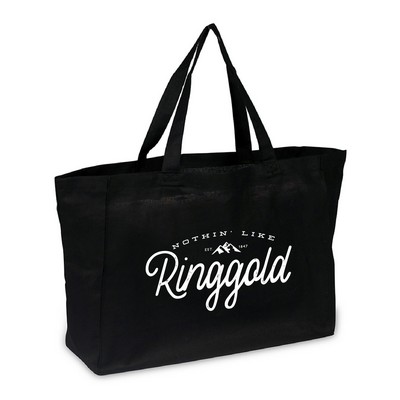 6oz. Ultimate Sheeting Shopper Tote Bag (Black)