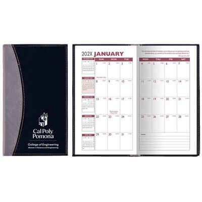 Normandy 2 Tone Soft Vinyl Monthly Planner / 1 Color Insert