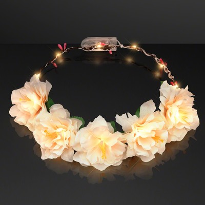 Warm White LED Flower Halo Crown - BLANK