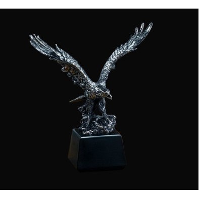 Pewter Eagle in Flight, 10"W x 11.5"H