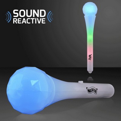 Microphone Toy Light Wand, Sound Sensitive LEDs - Domestic Print