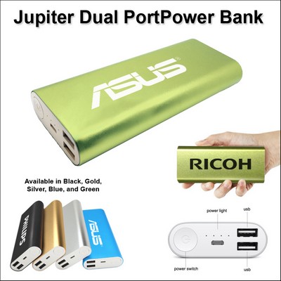 Jupiter Dual Port Power Bank 14000 mAh - Green