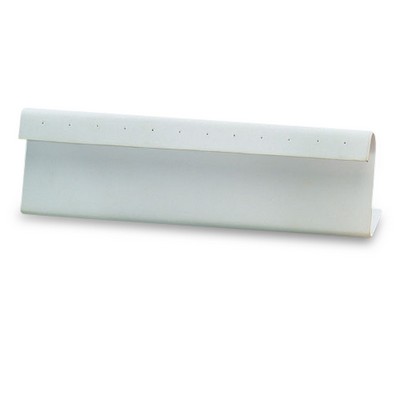 White Leatherette Earring Stand