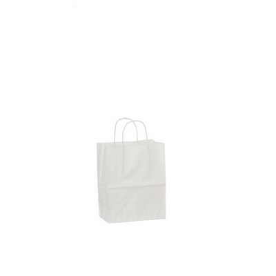 White Kraft Cub Paper Shopping Bag (8"x4½"x10¼")