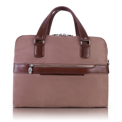 HARTFORD | 15" Khaki Nylon Dual-Compartment Briefcase | McKleinUSA