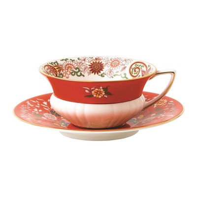 Wedgwood Wonderlust 5 Oz. Teacup & Saucer Set Crimson Orient