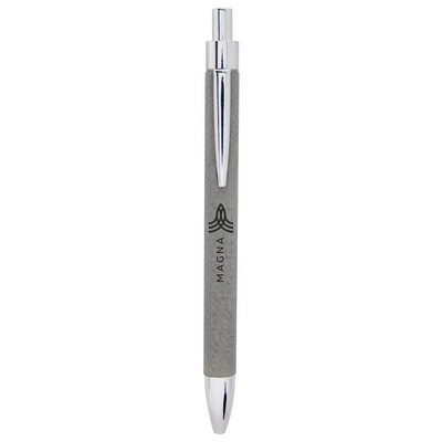 Gray Leatherette Pen