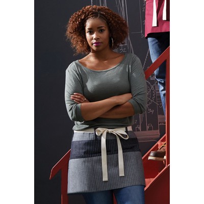 New Kitch Style Belted Waist Apron - Denim