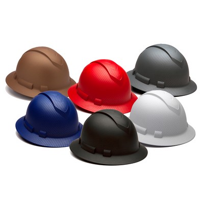 Pyramex Ridgeline Graphite full-brim hard hat with ratchet suspension