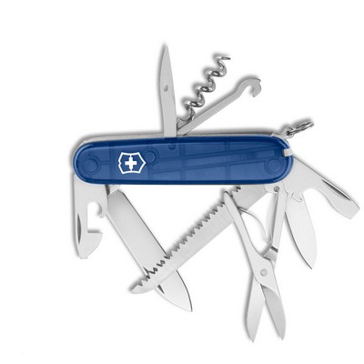 Swiss Army Huntsman Knife Translucent Sapphire Blue