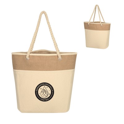 Burlap Rope Tote Bag