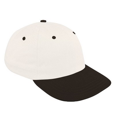 USA Made Two Tone Brushed Dad Cap w/Eyelets and Hook & Loop Closure